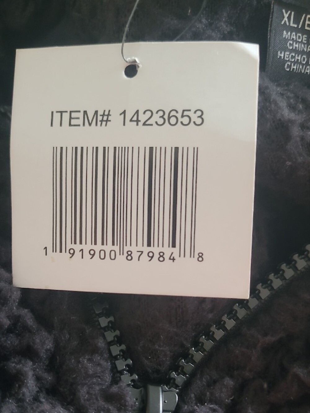 Marc New York Black Teddy Sherpa Zip Hoodie Bin 6 - Picture 3 of 3